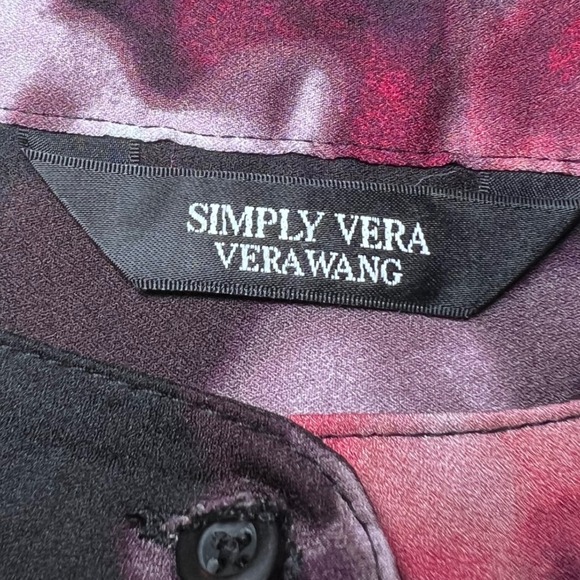 Simply‎ Vera Vera Wang Dress Womens Medium Floral Print High Low Midi Chic Boho - Picture 5 of 13